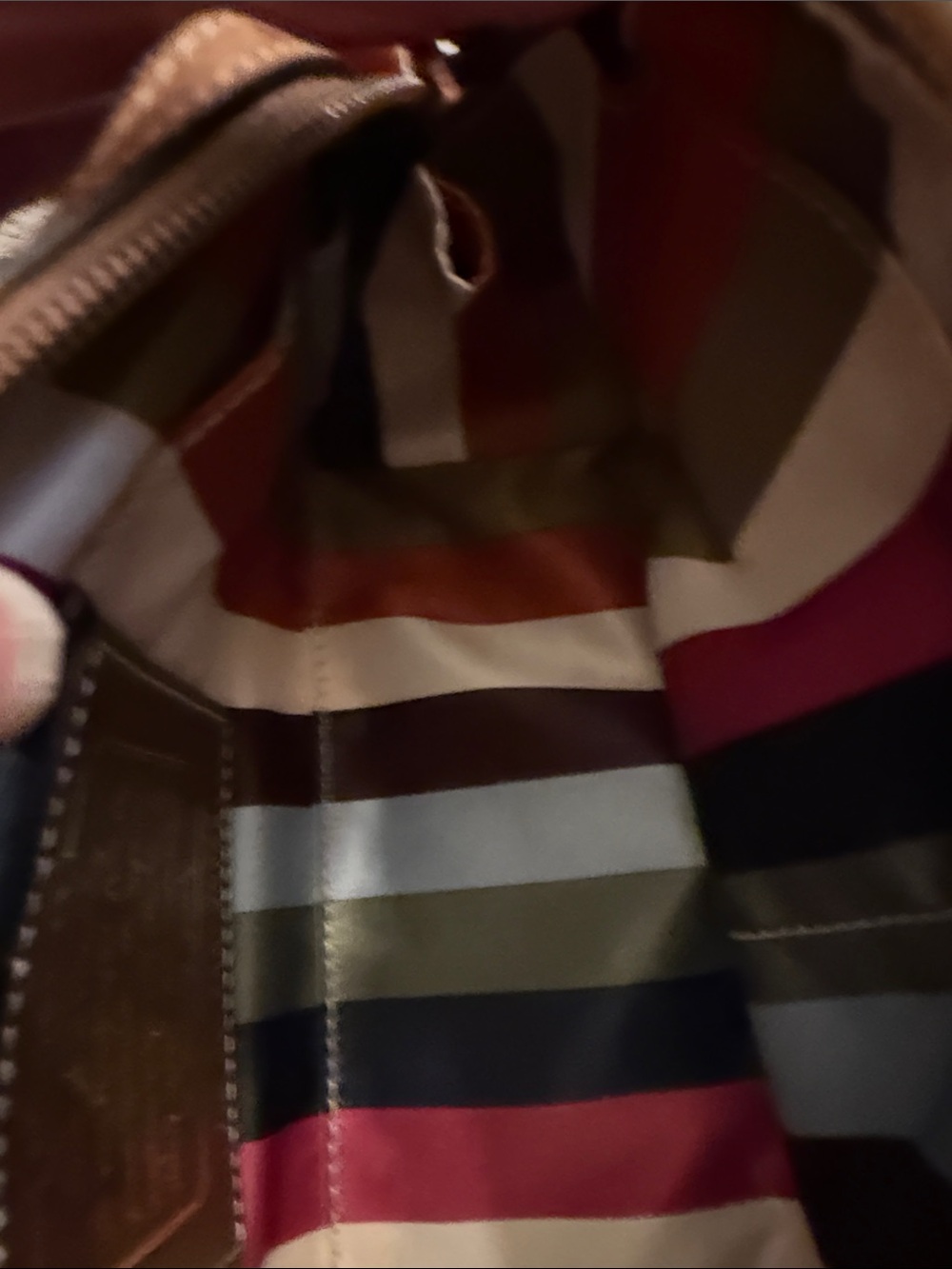 Coach anniversary striped denim blue and Ivory Signature Canvas Zip Pouch 40756 - Picture 14 of 16